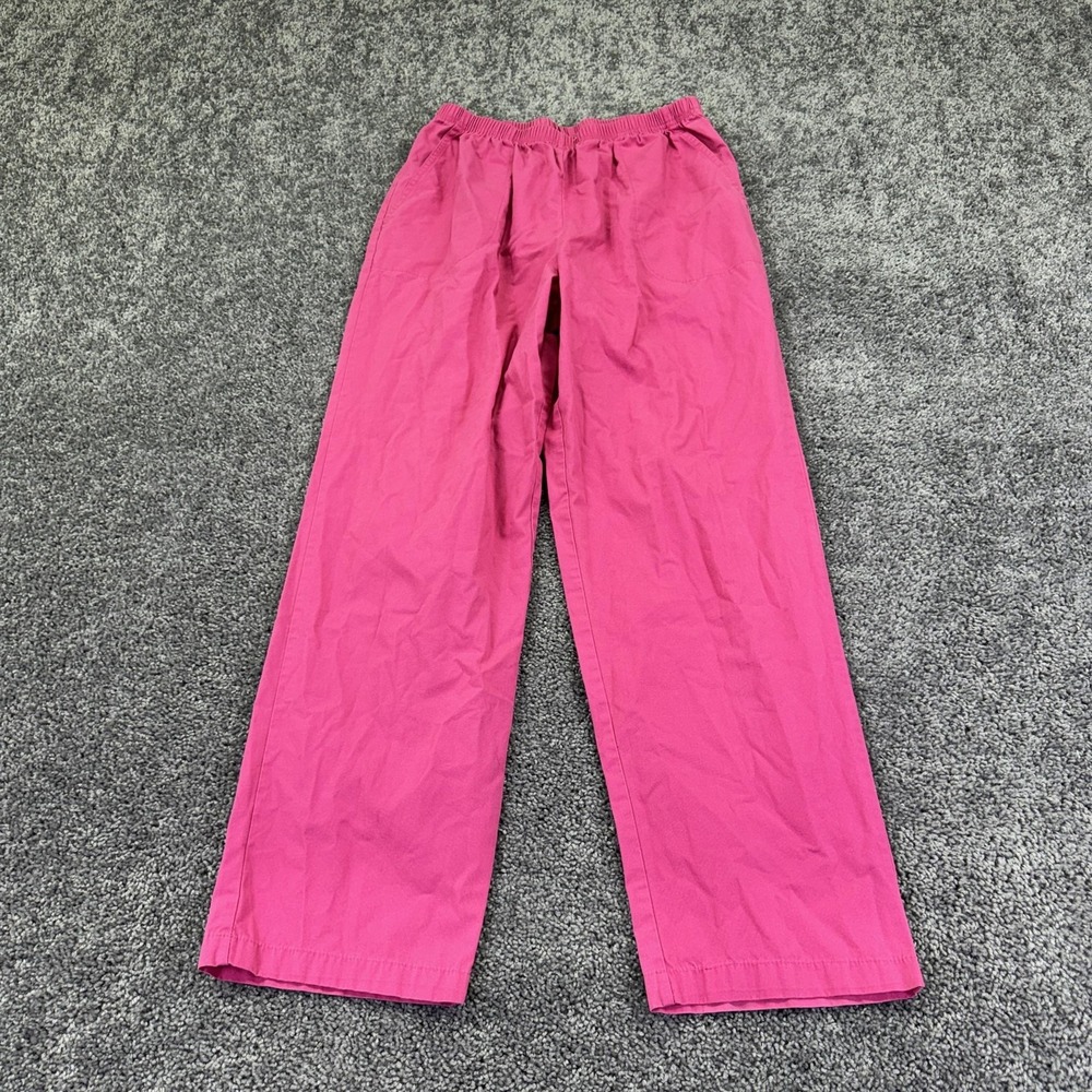 Blair Pants Womens 16 Pink Chino Straight Leg Elastic Waist Lightweight Casual
